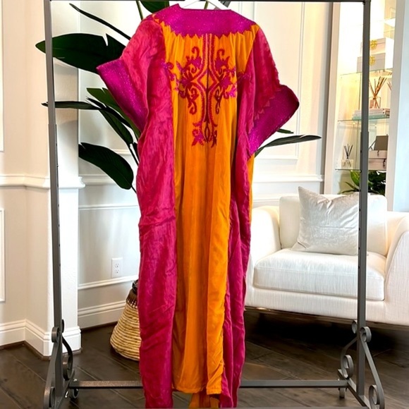 SILKY VELVET MAXI CARDIGAN DRESS FREE SIZE - Picture 4 of 13